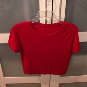 Red crop top